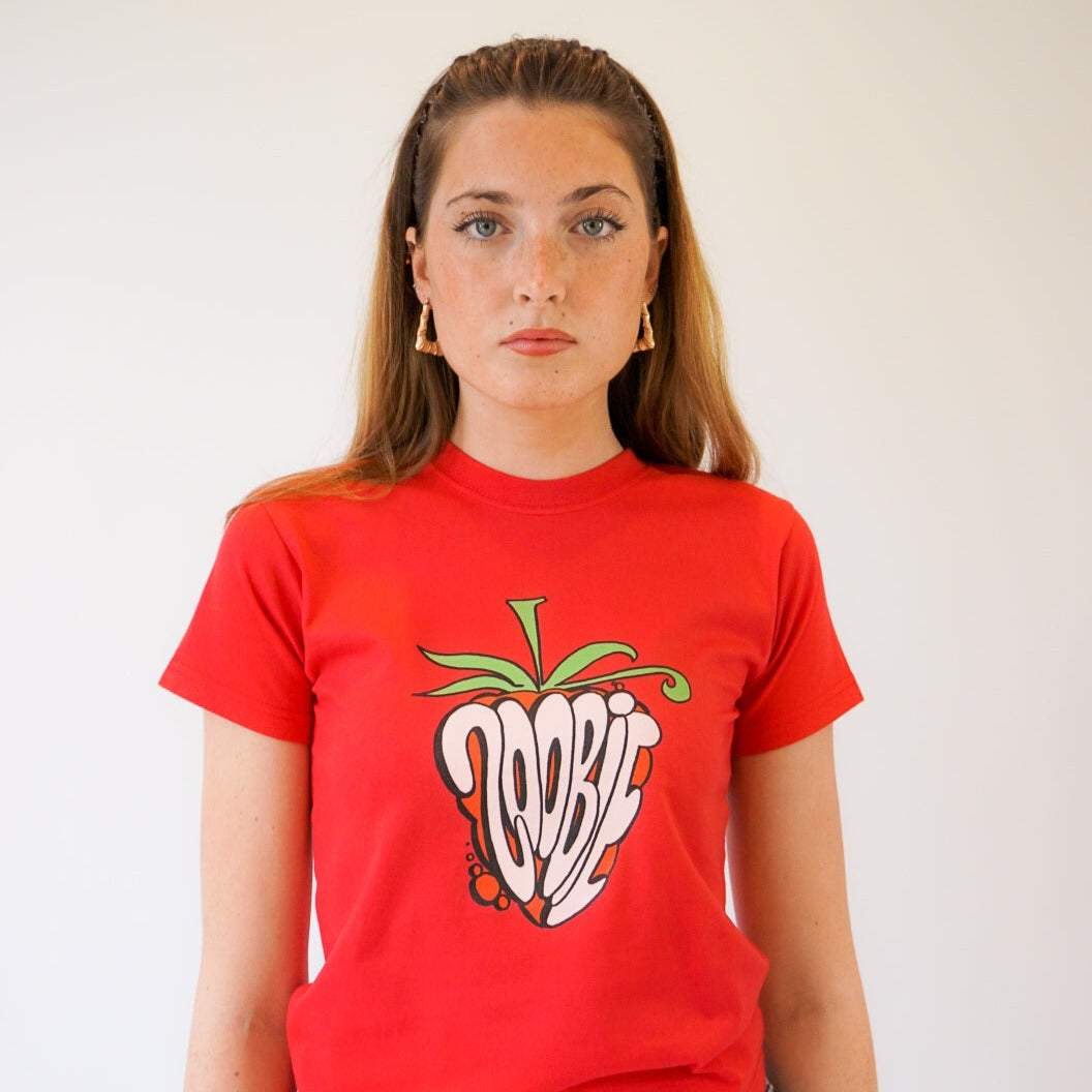 'STRAWBERRY' BABY TEE - RED