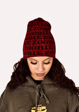 Load image into Gallery viewer, REPEAT LOGO BEANIE - RED/BLACK
