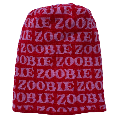 REPEAT LOGO BEANIE - RED/PINK