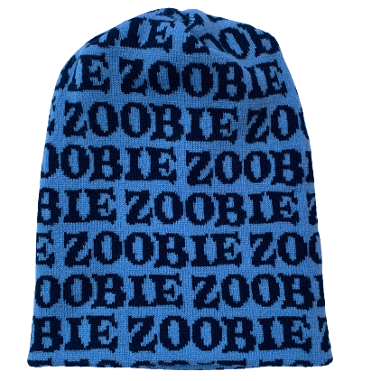 REPEAT LOGO BEANIE - BLUE/BLACK