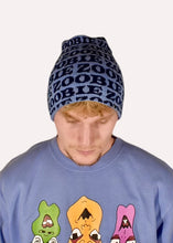 Load image into Gallery viewer, REPEAT LOGO BEANIE - BLUE/BLACK
