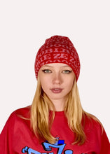 Load image into Gallery viewer, REPEAT LOGO BEANIE - RED/PINK
