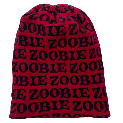 REPEAT LOGO BEANIE - RED/BLACK