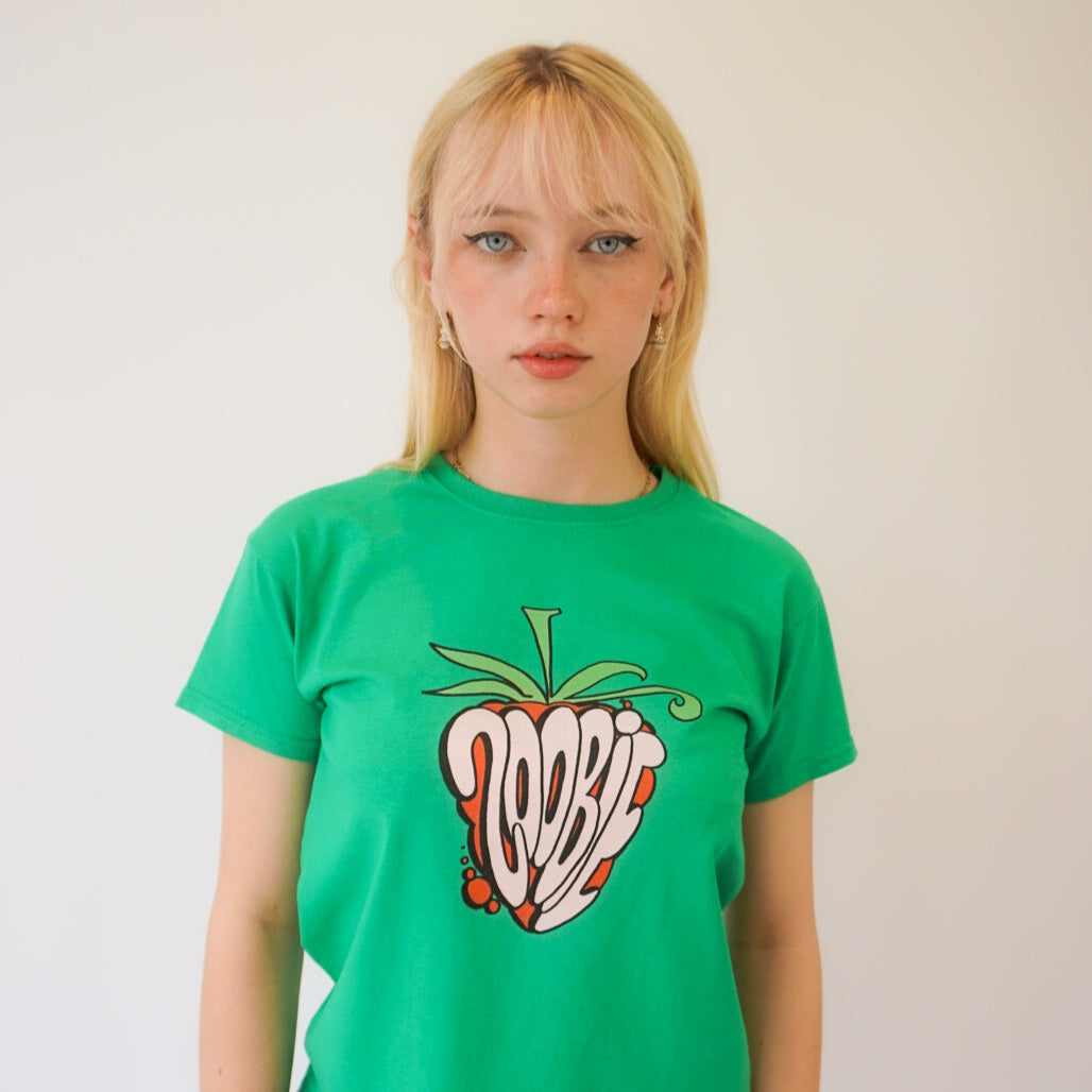 'STRAWBERRY' BABY TEE - GREEN