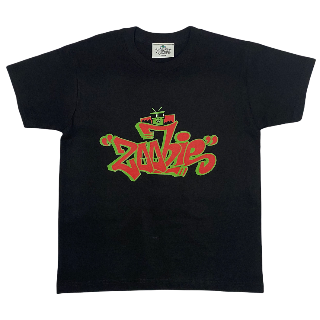 'ZOOBIE' LOGO BABY TEE - BLACK