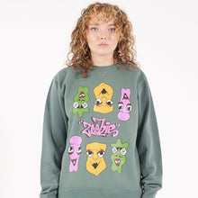 Load image into Gallery viewer, &#39;ZOOB-HEADS&#39; CREWNECK - ALPINE GREEN
