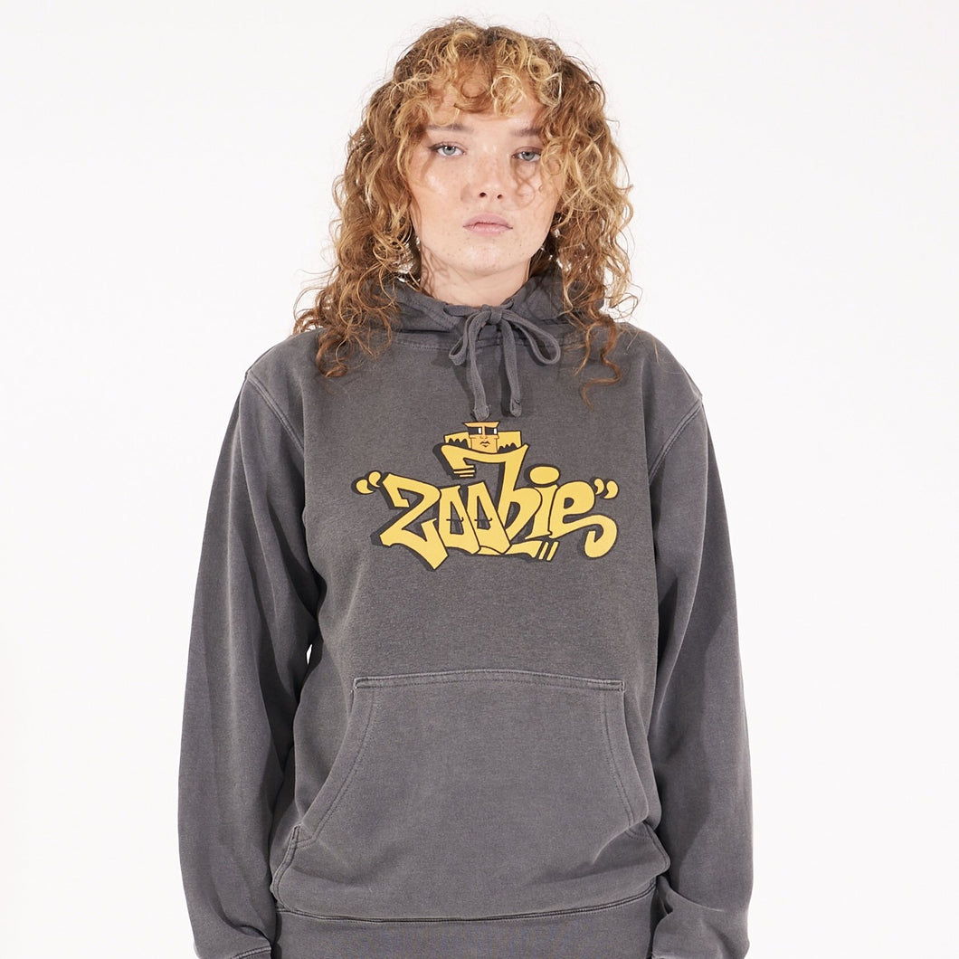 'ZOOBIE' LOGO HOODIE - CHARCOAL